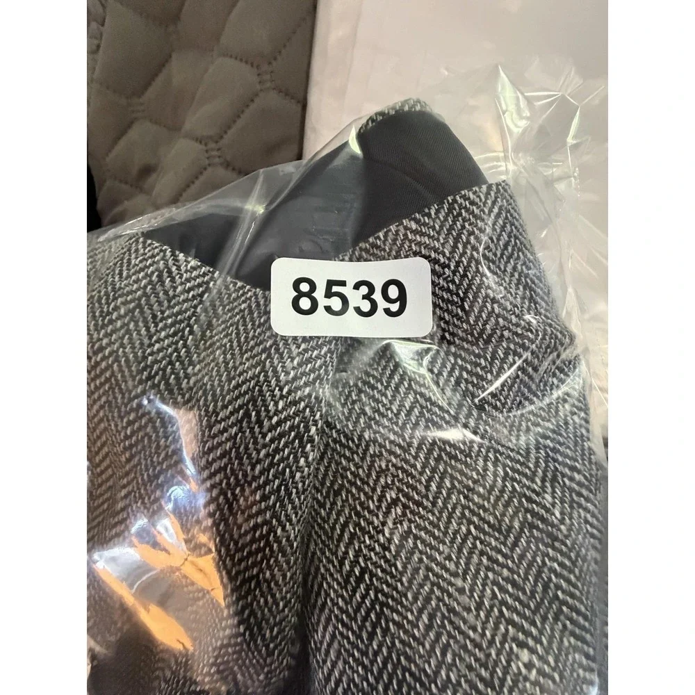 Stafford Blazer Sport Coat Mens 50L Gray Silk Herringbone Tweed Classic Jacket